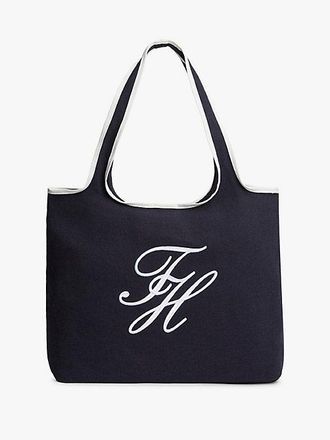 Tommy Hilfiger Canvas Beach Tote Bag With Pouch