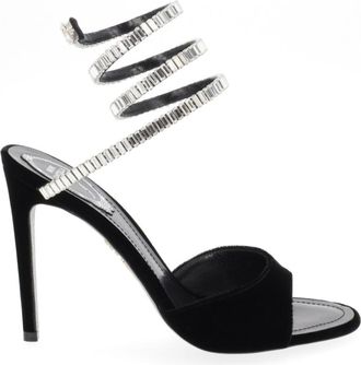 Rene Caovilla Black Embellished Heels