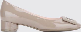 Roger Vivier Ballerine in pelle verniciata con punta tonda e placca con logo