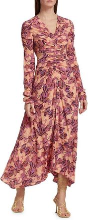 A.L.C. A. L.C. Womens Mona Dress, Coral/Iris/Multi