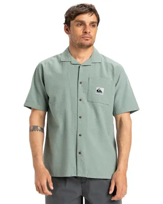 Quiksilver Funktionshemd QUIKSILVER Heartbeat, Herren, Gr. XS, US-Gr&ouml;ssen, gr&uuml;n (chinois gr&uuml;n), Obermaterial: 100% Walkfrottier;, Hemden Funktionshemd