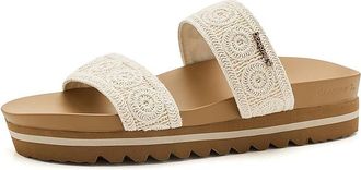 Bearpaw Mandy Womens Dress Sandals Cream : 12 M, Faux Leather