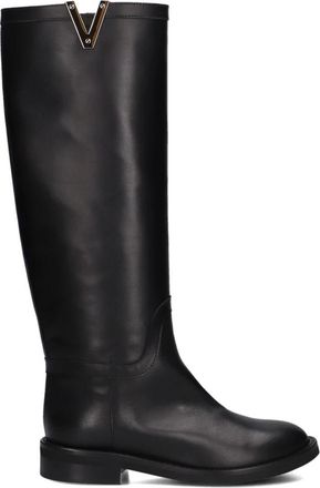 Via Roma 15 Schoenen, Dames, Zwart, 38 1/2 EU, Wol, Elegante luxe laarzen voor stijlvolle vrouwen