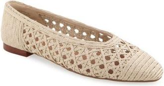 Aerosoles Arno Raffia Ballet Flat in Natural Embroidered Raffia at Nordstrom, Size 8.5