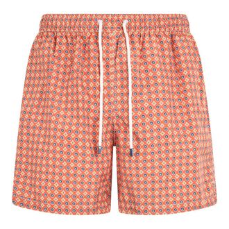 Fedeli Beachwear, male, Orange, Size: 2XL Madeira Swim Shorts