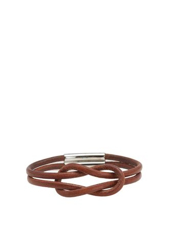 Hermès Bracciale Atame Knot in pelle 2000-2020 - Marrone
