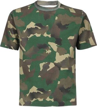 Heron Preston Printed Cotton T-shirt - male - Heron Preston - T-Shirts - Green - XS - Tops