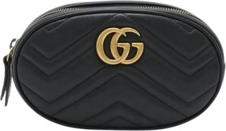 Gucci Pre-owned Belt Bags, female, Black, Size: ONE SIZE Pre-owned Leather Belt