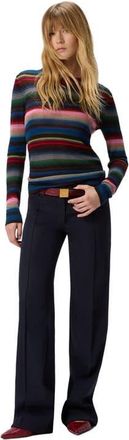 Missoni Striped Crew Neck Sweater in Blue & Pink at Nordstrom, Size 42 It