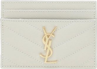 Saint Laurent Wallets & Cardholders, female, Beige, Size: ONE SIZE Cassandre Matelass&eacute; Card Holder