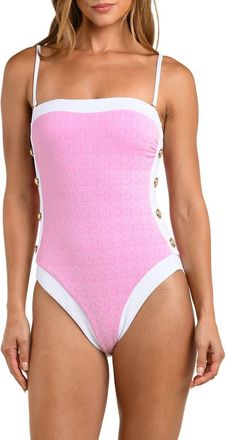 L'agence Tory Colorblock One-Piece Swimsuit in Blush at Nordstrom, Size X-Small