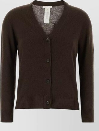 The Row cashmere ovida cardigan ribbed cuffs hem neckline