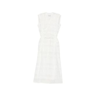Low Classic Lw265Dr03 Dress - female - LOW CLASSIC - Midi Dresses - White - M - Dresses