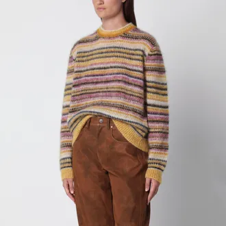 Isabel Marant Maglione Morine a righe multicolore in mohair