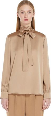 Max Mara Marat Blouse - Dames - Blouses - Beige - S - Overhemden
