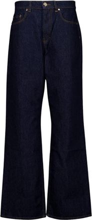 Casablanca Baggy Katoenen Denim Jeans - Dames - Loose Fit Jeans - Blauw - W24 - Katoen - Jeans