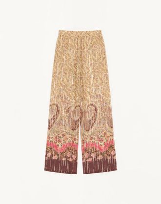 Valentino Pantaloni In Pekin Stampa Voyage Imaginaire Paisley Donna MULTICOLOR 40