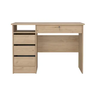 ebuy24 Escritorio functionplus 1 estante, 4 cajones decoraci&oacute;n roble