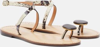 Amanu Studio Kigali snake-effect leather sandals