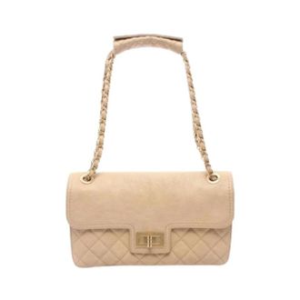 Chanel Pre-owned Vintage Schoudertas - Dames - Pre-owned - Beige - Maat: ONE Size Leer