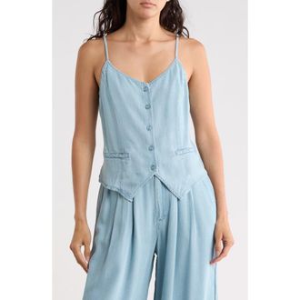 Young Fabulous & Broke Tate Chambray Vest in Indigo Pale Blue Wash at Nordstrom Rack, Size Medium