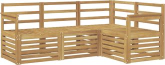 vidaXL Conjunto De Sof&aacute;s De Exterior 4 Uds. Blanco Vidaxl