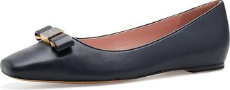 Kate Spade New York Bowdie Smooth Leather Ballet Flat Womens Shoes Captain Navy : 8.5 M