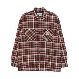 Carhartt Work in Progress Bordeaux Zijde & Nylon Jas - Heren - Casual Overhemden - Veelkleurig - XL - Nylon - Overhemden