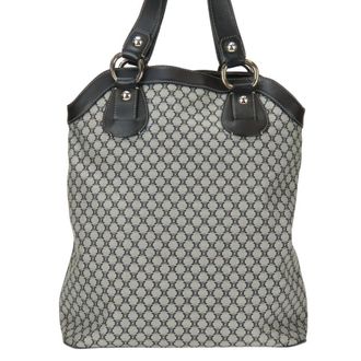 Celine Macadam Black Gray Canvas Leather Tote Bag (Pre-Owned)