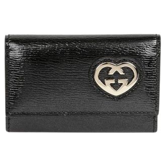 Gucci Pre-owned Wallets, female, Black, Size: ONE SIZE Pre-owned Heart Key Case 257217