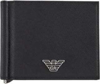 Emporio Armani Wallets & Cardholders, male, Black, ONE SIZE, Minimalist Metal Clip Wallet