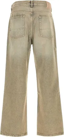 Our Legacy Mens Sand Denim Third Cut Jeans Wolfpack Wash Exterior: Cotton