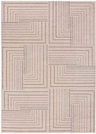 Atticgo Alfombra geom&eacute;trica beige 160x230 cm