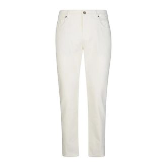 Eleventy Slim Fit Jeans, male, White, W32, Regular Fit Denim Lyocell Trousers
