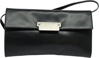 Prada Vitello Black Leather Shoulder Bag (Pre-Owned)