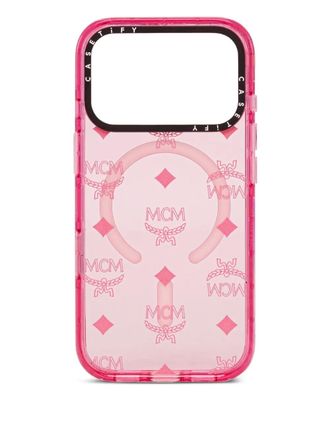 MCM x Casetify Cover per iPhone 17 Pro Max con monogramma - Rosa