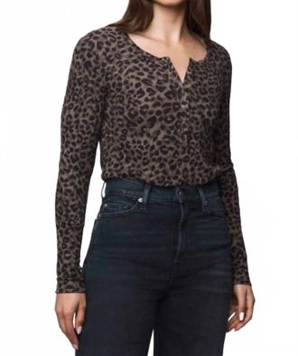Splendid Leo Forever Henley Top In Leopard