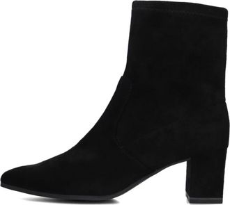 Stefano Lauran Zwarte enkellaarsjes voor dames - Dames - Laarzen met Hak - Zwart - 38 EU - Wol - Schoenen
