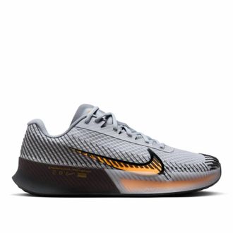Nike Mens Zoom Vapor 11 Hc Shoes In Wolf Grey/laser Orange-Black
