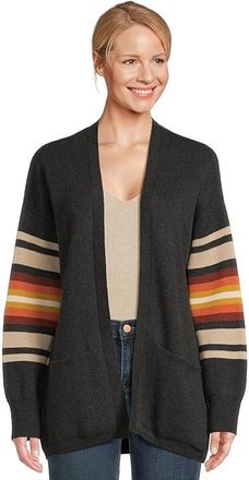 Pendleton Sierra Springs Cardigan Womens Clothing Charcoal Heather : LG (US 12-14), Cotton