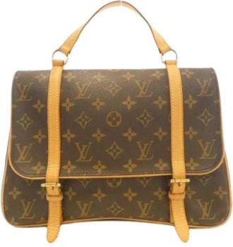 Louis Vuitton Pre-owned Vintage Canvas Handtas - Dames - Vintage Handtas - Bruin - ONE Size - Vintage