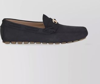 Valentino Garavani suede leather driver loafers