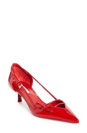 Prada Pointed Toe Pump in Rosso at Nordstrom, Size 7.5Us