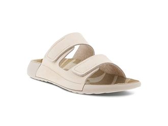 Ecco 2nd Cozmo Two Band Slide Womens Sandals Limestone : EU 42 (US Womens 11-11.5) M, Leather