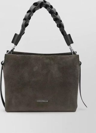 Coccinelle leather suede clutch bag