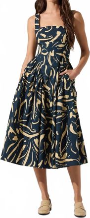 Astr Vinya Dress In Navy Sketch