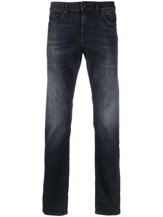 BOSS Jeans dritti a vita media - Nero