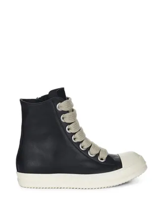 Rick Owens Trainers Leather Black Jumbolace