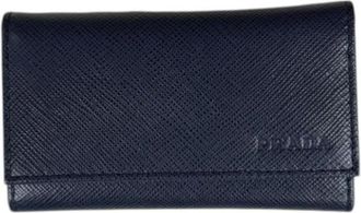 Prada Vintage Accessories, unisex, Blue, ONE SIZE, Pre-owned Fabric Key-holder