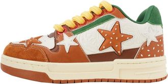 Generic Couple Fashion Retro Boardwalk Casual Thick Sole Platform Comfortable Sports Shoes (Khaki,6.5)